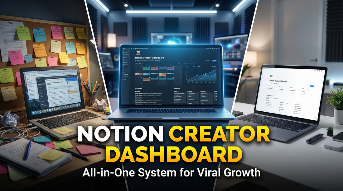 The Ultimate Notion Content Creator Dashboard (All-in-One System for Consistency & Viral Growth)